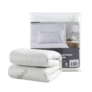 Bamboo Knitted Waterproof Pillow Protector Twin Pack