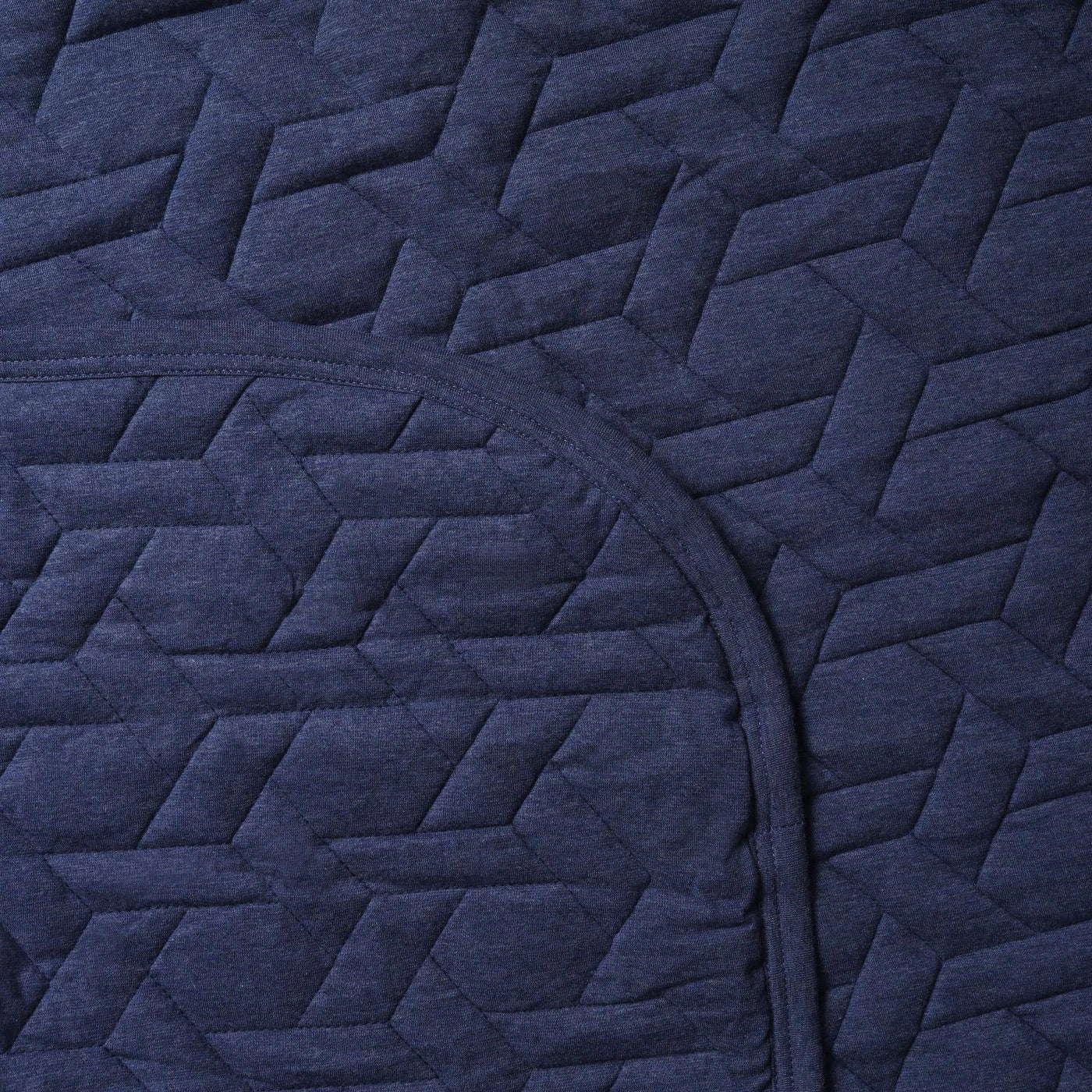 Cotton Quilted Blanket - Navy