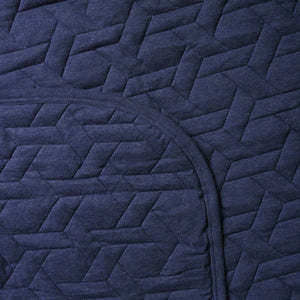 Cotton Quilted Blanket - Navy