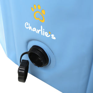 Charlie's Portable Summer Pet Pool - Blue - Large