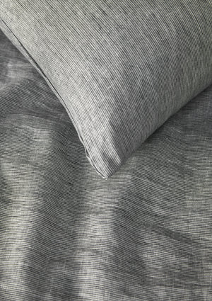 Linen Pinstriped Quilt Cover Set