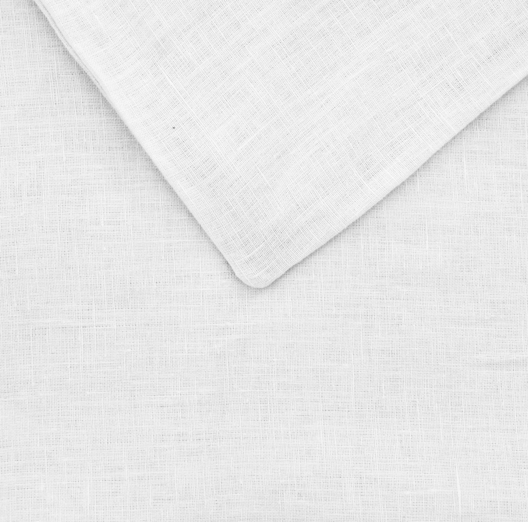 European Flax Linen Quilt Cover Set - White